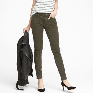 Banana Republic Skinny Stretch Cotton-Blend Green Pants - Size 27L - Like New -